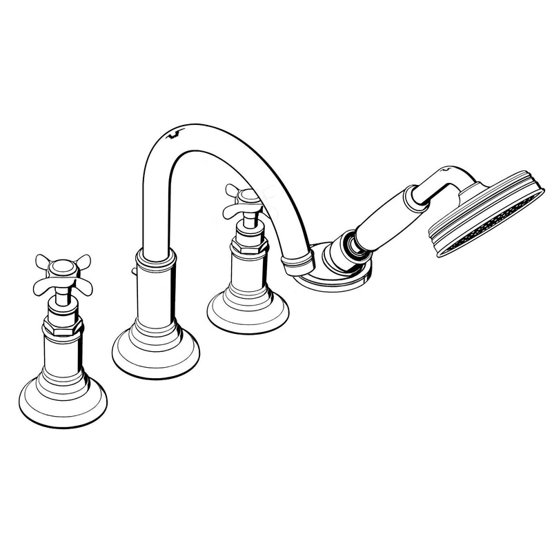 Hansgrohe - 4-Loch Wannenarmatur AXOR MONTREUX 16544820 brushed nickel f.Fliesenrandm