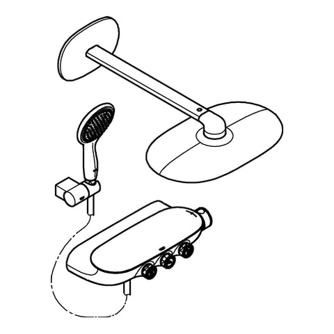 Grohe - Duschsystem RAINSHOWER SmartControl 360 Duo 26443 mit THM chrom