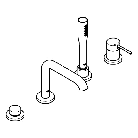 Grohe - 4-Loch-Einhand-Wannenkombination ESSENCE 25251_1 chrom