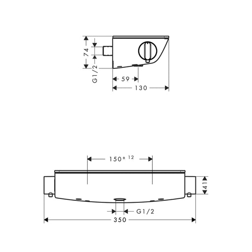 Hansgrohe - Brause AP Thermostat ECOSTAT SELECT 13161 weiß/chrom
