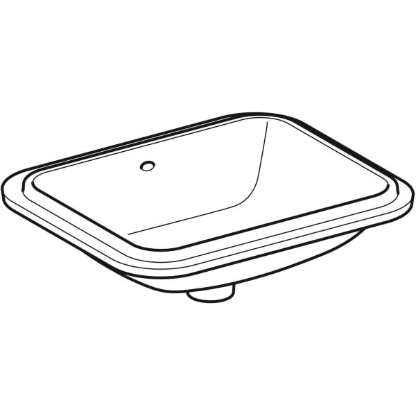 Geberit Vertriebs - Unterbau-WT VARIFORM, rechteckig 450x350mm, o. Hl., mit Überlauf, weiß