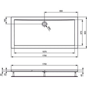 Ideal Standard - Rechteck-Brausewanne ULTRA FLAT, 1700x800x47mm, Weiß