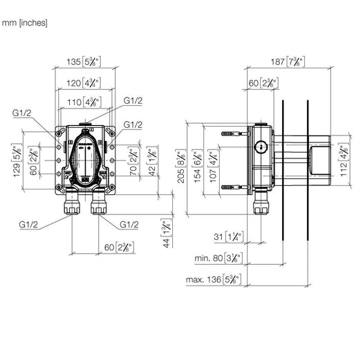 Dornbracht - Bausatz Vormontage für UP Thermostat 35426970-90