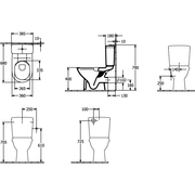 VILLEROY & BOCH - TS-WC Komb spülrandlos O.novo 5661 360x670mm DirectFlush bodenst Weiß Alpin