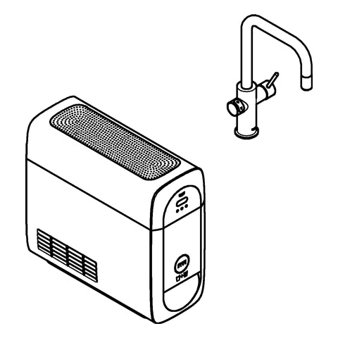Grohe - BLUE Home Starter Kit 31543 auszb. Mousseur Bluetooth/WIFI U-Auslauf chrom