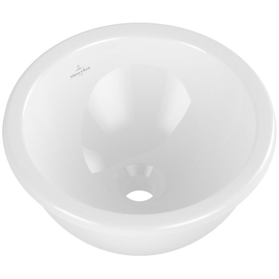 VILLEROY & BOCH - Einbauwaschbecken Loop&Friends 4A5900 390x390mm Rund m. ÜL. Weiß Alpin cplus