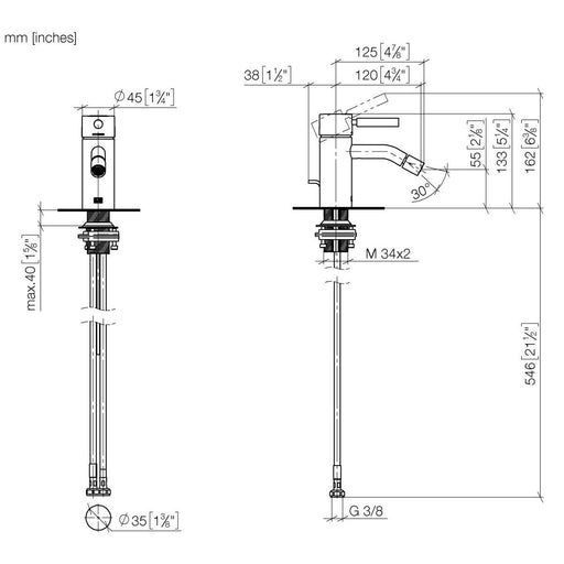 Dornbracht - Bidet-EHM mit Ablaufgarnitur META 33600660 schwarz matt
