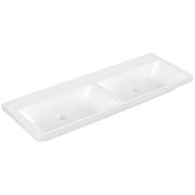 VILLEROY & BOCH - Schrank-Doppelwaschtisch Subway 3.0 1300x470mm Rechteck o. ÜL. Weiß Alpin