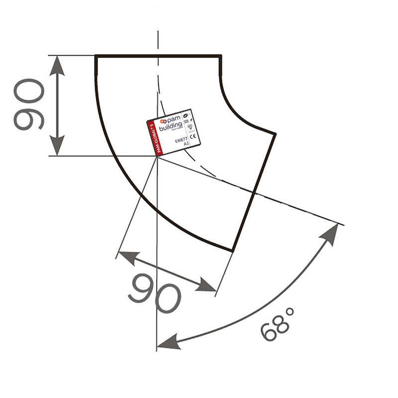 Fornatis - Bogen DN 100 70 Grad