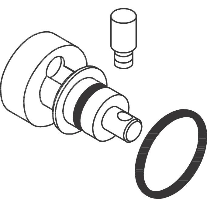 Hansgrohe - Umsteller Starck für Duschsäule Duschkabine komplett, 96649000 verchromt