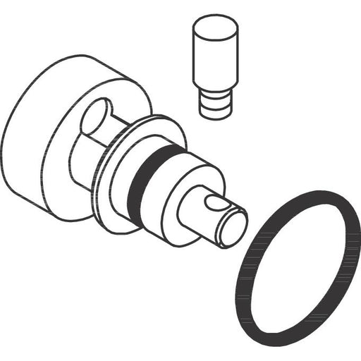 Hansgrohe - Umsteller Starck für Duschsäule Duschkabine komplett, 96649000 verchromt