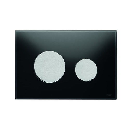 TECE SE - TECEloop WC-Betätigungsplatte 2-Mengen Glas schwarz, Tasten Chrom-m # 9.240.655