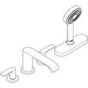 Hansgrohe - 4-Loch Wannenarmatur VIVENIS F-Set Wannenrandmontage mit sBox mattweiß