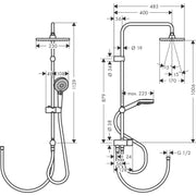 Hansgrohe - Showerpipe 230 1jet VERNIS Shape Reno mattschwarz