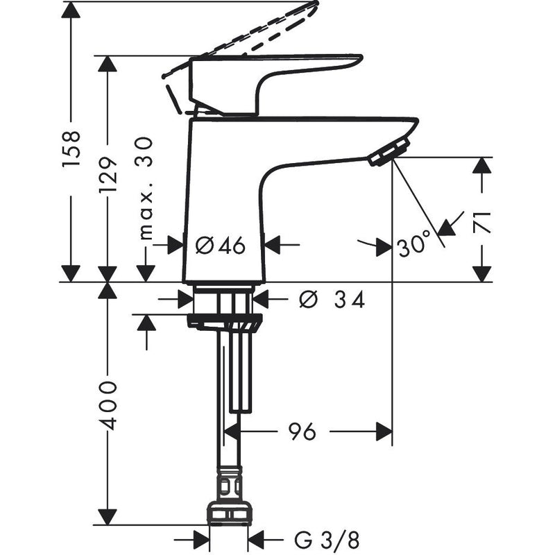 Hansgrohe - Standventil 80 Talis E Kaltwasserventil, chrom