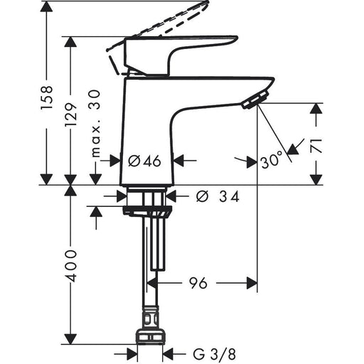 Hansgrohe - Standventil 80 Talis E Kaltwasserventil, chrom