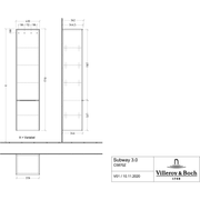 VILLEROY & BOCH - HS 400x1710x346 mm 2-türig Kansas Oak