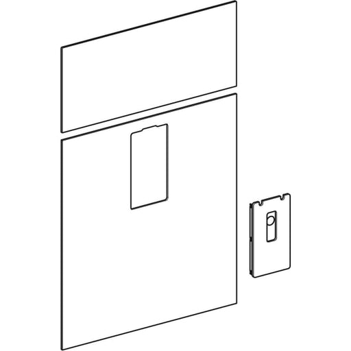 Geberit Vertriebs - Frontverkleidung zu Monolith Sanitär- modul für Waschtisch B 73cm Glas umbra