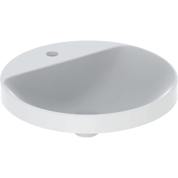 Geberit Vertriebs - Einbau-WT VARIFORM, rund, d:480mm mit Hahnloch, ohne Überlauf, weiß