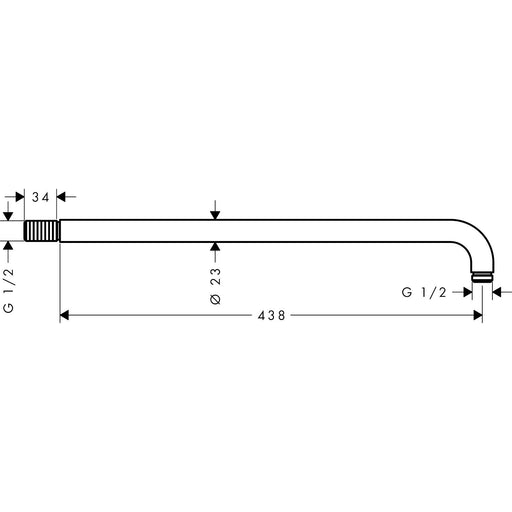 Hansgrohe - Brausearm 450mm chrom