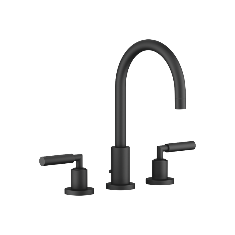 Dornbracht - Waschtisch 3-Locharmatur TARA 20713882 Hebelgriff schwarz matt