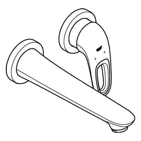 Grohe - 2-Loch WT-Wandbatterie EUROSTYLE 19571 FMS für 23571 off. Hebel chr