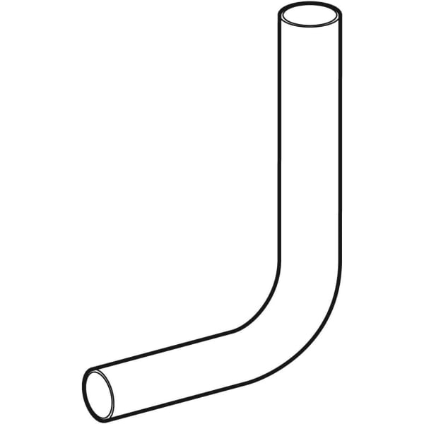 Geberit Vertriebs - Spülbogen 90Gr 28x21 cm links gekröpft 10 cm weiß-alpin d50/44