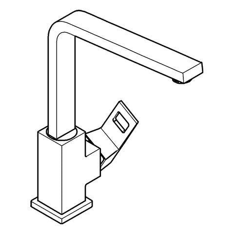 Grohe - Einhand-Spültischbatterie EUROCUBE 31255 schwenkb. Gussauslauf supersteel