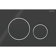 Geberit Vertriebs - BetPl. SIGMA20 für 2-Mengen-Sp. schwarz / glanzchrom / schwarz