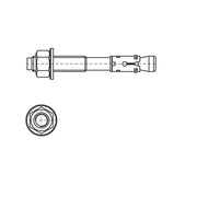 Walraven - Bolzenanker WT1 ev 10x115/35 für un-/gerissenen Beton, Stein