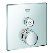 Grohe - Thermostat GROHTHERM SmartControl 29123 eckig FMS 1 Absperrventil chrom