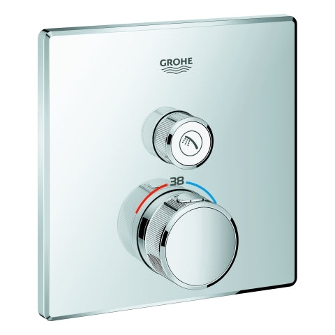 Grohe - Thermostat GROHTHERM SmartControl 29123 eckig FMS 1 Absperrventil chrom