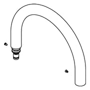 Grohe - Schlauchauslauf 30321 für ESSENCE Küchenarmatur mit Profibrause violett