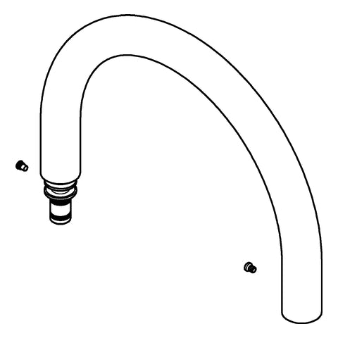Grohe - Schlauchauslauf 30321 für ESSENCE Küchenarmatur mit Profibrause violett