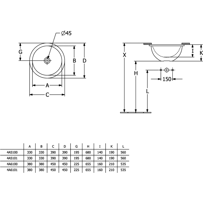 VILLEROY & BOCH - UnterbauWT Loop&Friends 4A5201 380x380mm Ru. o ÜL AS gl weAlpin