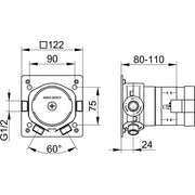 KEUCO - UP Funktionseinheit IXMO 59553, für Thermostatarmatur DN15