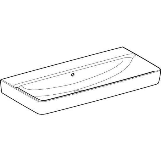 Geberit Vertriebs - RENOVA Plan Waschtisch, 100x48cm o. Hl., m. Ül., weiß, KeraTect, NEU