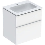 Geberit Vertriebs - iCon Set MWT m. US, 2 Schubl. 60x63x48cm, weiß hgl./Gr. weiß matt/Tect