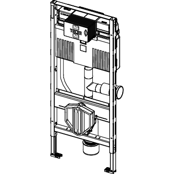TECE SE - TECEprofil WC-Modul mit Uni-Spülkasten, m. Ansch. f. Geruchsabs., Bauh. 1120mm