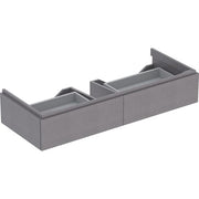 Geberit Vertriebs - Unterschrank XENO2 f. WT m. B:120cm m. 2 Schubl., 117,4x22x46,2cm, scul.grau
