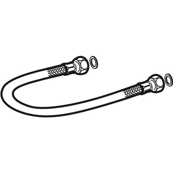 Geberit Vertriebs - Panzerschlauch DN8, 2 Mutter 3/8 Länge 28,5 cm