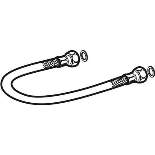 Geberit Vertriebs - Panzerschlauch DN8, 2 Mutter 3/8 Länge 28,5 cm