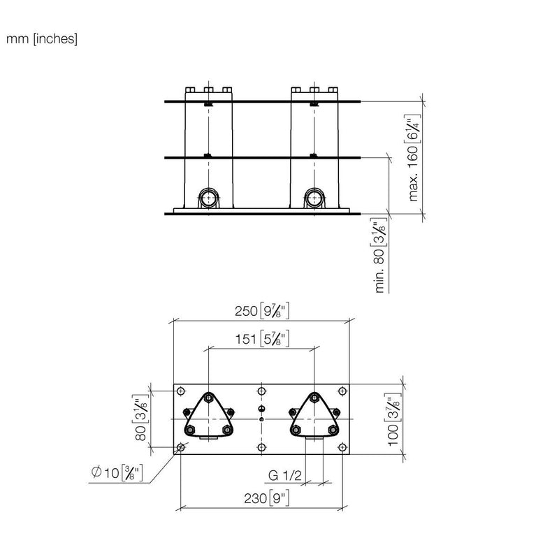 Dornbracht - UP Bausatz für Bodenbefestigung 1/2 35944970-90