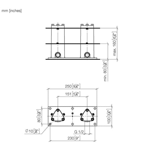 Dornbracht - UP Bausatz für Bodenbefestigung 1/2 35944970-90