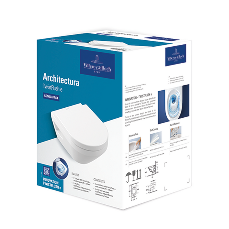 VILLEROY & BOCH - Combi-Pack Architectura 370x530x350mm ov wandh Abg waagr m TwistFle3 weAlpinc
