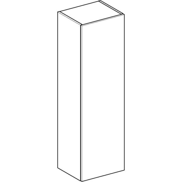 Geberit Vertriebs - Smyle Square Mittel-HS mit einer Tür 36x118x29,9cm, Nussbaum