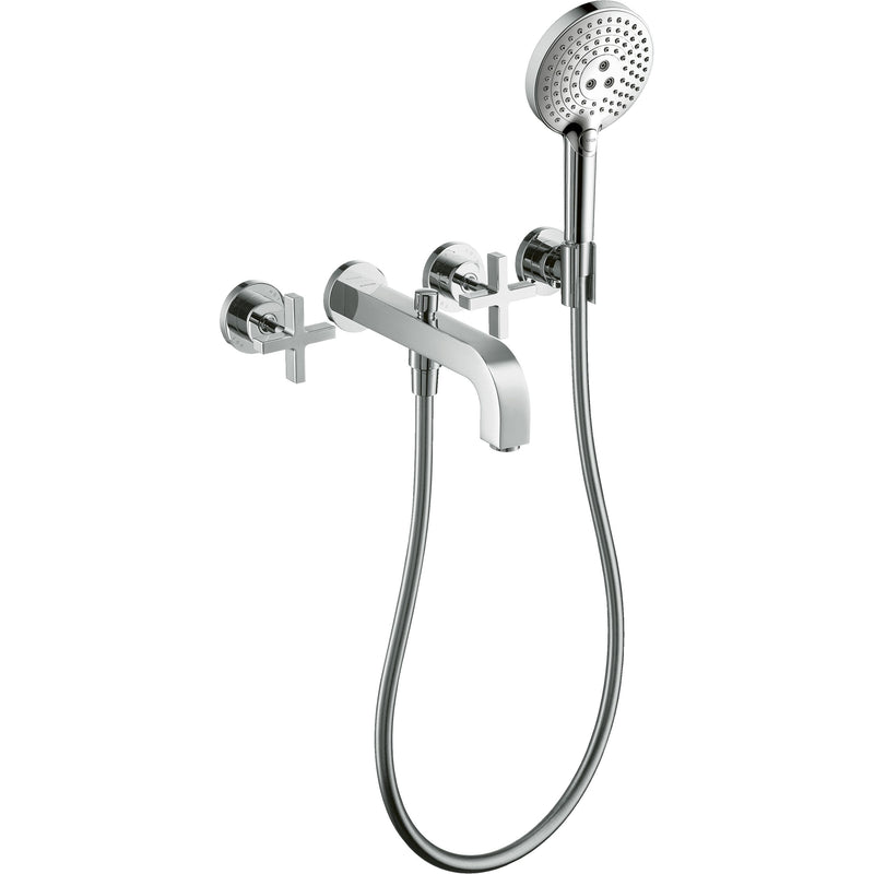 Hansgrohe - 3-Loch Wannenarmatur AXOR CITTERIO 39447000 chrom m.Kreuzgriff o.Platte