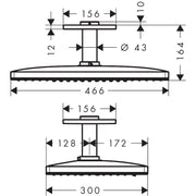 Hansgrohe - Kopfbrause 460 3jet AXOR chrom Deckenmontage