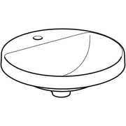 Geberit Vertriebs - Einbau-WT VARIFORM, rund, d:480mm mit Hahnloch, ohne Überlauf, weiß