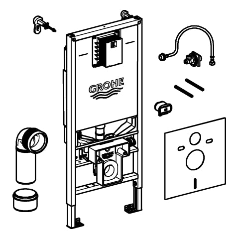 Grohe - 3-in-1 Set Rapid SLX 39598 für WC mit Schallschutzset / Wandwinkeln